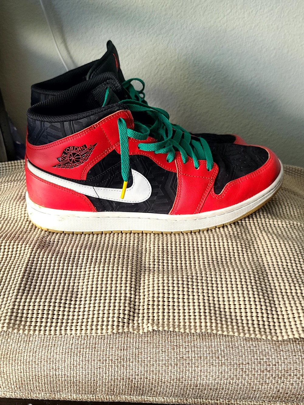 Air Jordan Retro High Top Sneakers - Red/Black/White